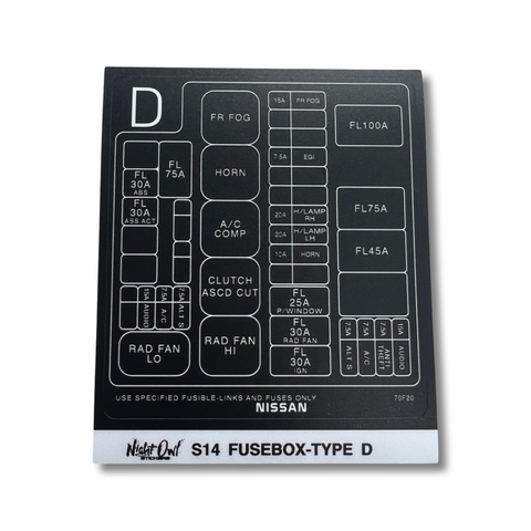 S14 FuseBox Label (Type-D) - 70F20