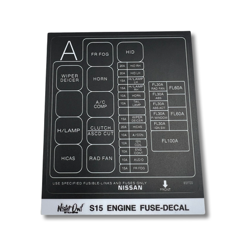 Silvia S15 FuseBox Label (Type-A) - 85F00